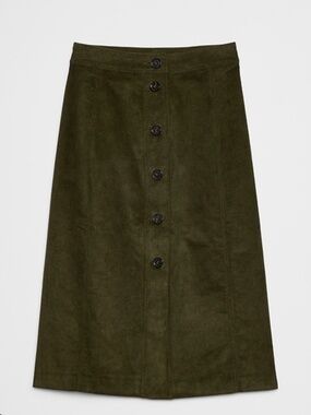 Gap Corduroy Skirt: Dark Green